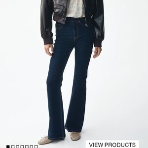 H&M Dark Indigo Flared High Jeans